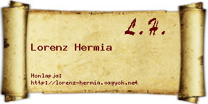 Lorenz Hermia névjegykártya